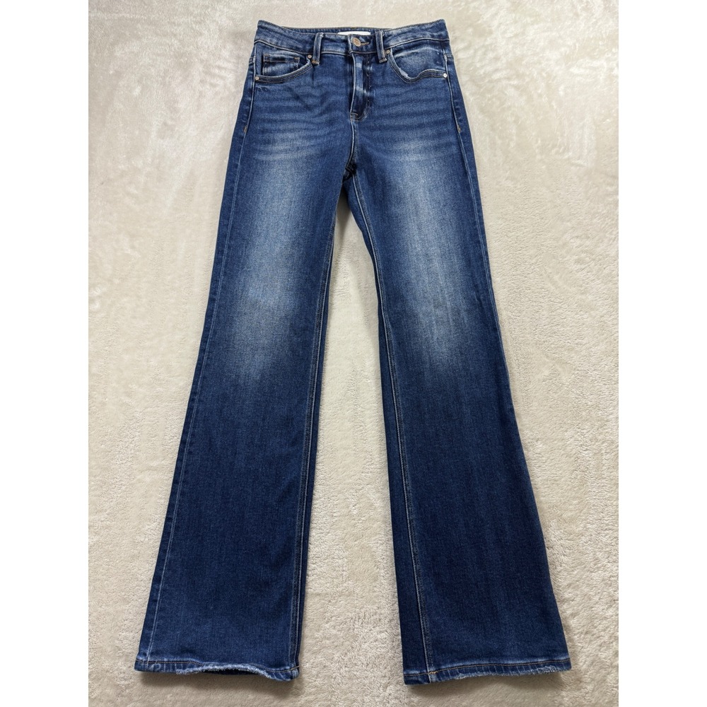 Risen Womens RDP5575RT High Rise Bootcut/ Flare Blue Jeans 5/27 Meas: 26x31.5